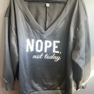 Plus-Sized Graphic Pullover Sweatshirt  Nope Not Today